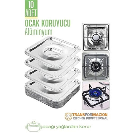 CEYLAN ADAM  Ocak Koruyucu Folyo - Kızartma Yemek Yağ Koruyucu Folyo 10 ADET