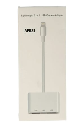 Mey İthalat® Apr23 Iphone Otg 3In1 - Beyaz