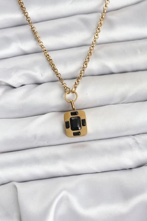 Mey İthalat® 316L Çelik Zincir Gold Renk Vintage Model Kadın Kolye