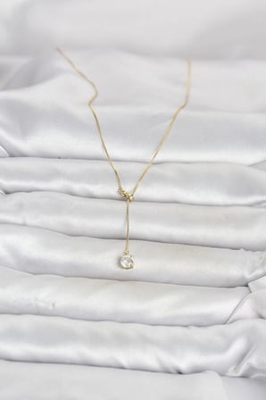 Mey İthalat® Pirinç Gold Renk Asansörlü Model Kadın Kolye