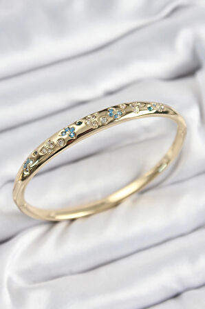 CEYLAN ADAM Pirinç Zirkon Taşlı Kelebek Model Gold Renk Kadın Kelepçe