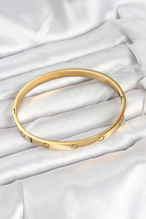 CEYLAN ADAM 316L Çelik Gold Renk 65 mm Kadın Kelepçe Bileklik