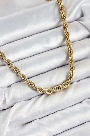 CEYLAN ADAM 316L Çelik Burgu Model Gold Renk Kadın Kolye