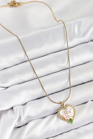 CEYLAN ADAM 316L Çelik Sanatsal Portre Model Gold Renk Kadın Kolye