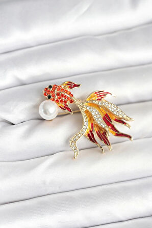 CEYLAN ADAM Japon Balığı Model Broş