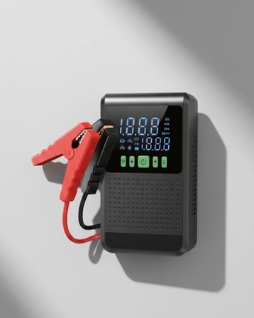 Mey İthalat® Taşınabilir Araç Akü Şarj Takviye Cihazı 150 Psi Dijital Kompresör