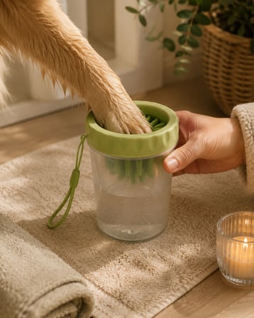 Mey İthalat® Silikon Fırçalı Köpek Pati Temizleme Kabı Orta Ve Büyük Irklar İçin