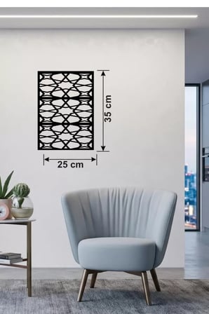 Geometrik Soyut Tasarım Ahşap Duvar Tablosu - 25x35 cm Lazer Kesim Modern Pano