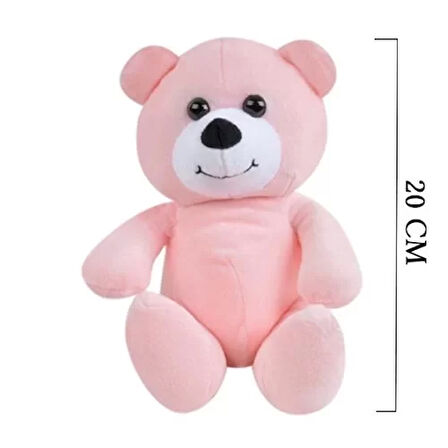 Peluş Ayı Oyuncak 20 cm Pembe