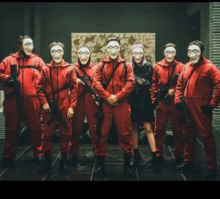 Mey İthalat® Koreli Hırsız Teatral Hahoe Maskesi - Para Heist Maskesi - Dali Maskesi