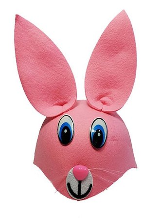 Mey İthalat® Pembe Renk Kulaklı Tavşan Şapkası Hayvan Şapkası