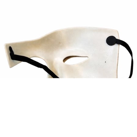 Mey İthalat® Beyaz Yarım Erkek Maske - Phantom Parti & Balo Maskesi