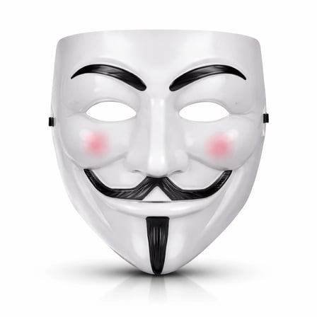 Mey İthalat® V Mask Premium Vendetta Beyaz Maske (Guy Fawkes Stil)