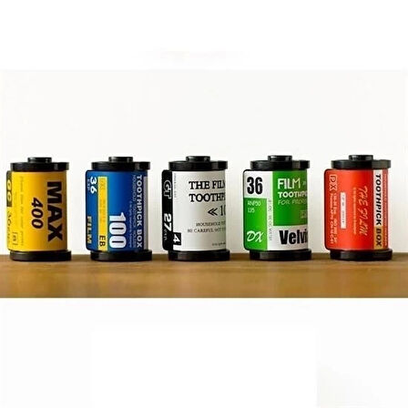 CEYLAN ADAM Dörtgen Fotoğraf Filmi Şeklinde Kürdanlık Kürdan Tutucu Kutu