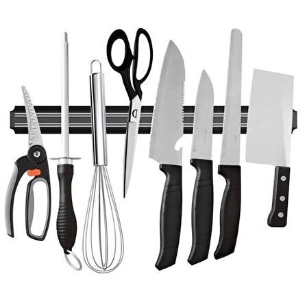 CEYLAN ADAM  Mıknatıslı Paslanmaz Duvar Bıçak Askısı Standı 55 Cm Aparat