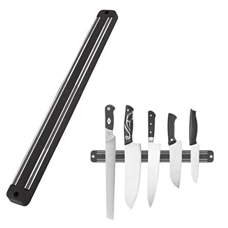 CEYLAN ADAM  Mıknatıslı Paslanmaz Duvar Bıçak Askısı Standı 55 Cm Aparat