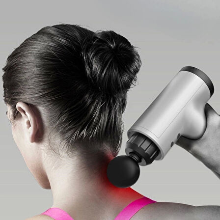 CEYLAN ADAM   6 Farklı Seviyeli Titreşimli 4 Farklı Başlıklı Büyük Boy Masaj Tabancası