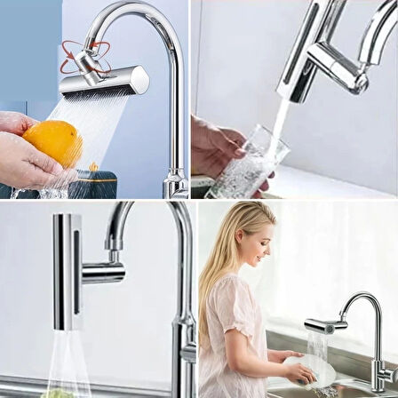 CEYLAN ADAM  3 Farklı Modlu Çok Amaçlı Musluk Adaptörü Evrensel Musluk Başlığı Şelale Musluk