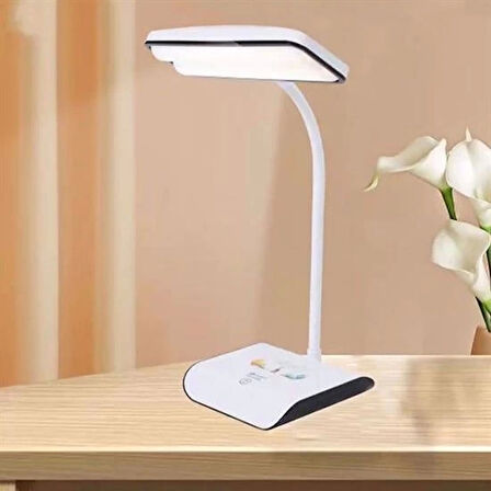 CEYLAN ADAM  Şarjlı Oynar Esnek Başlıklı Dokunmatik 3 Farklı Modda Yanan Kaymaz Taban LED Masa Lambası