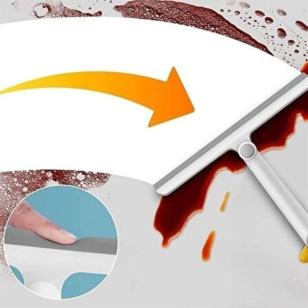 CEYLAN ADAM  360 Derece Döner Başlıklı Cam Sil Çok Amaçlı Pratik Cam Ayna Fayans Silme Aparatı