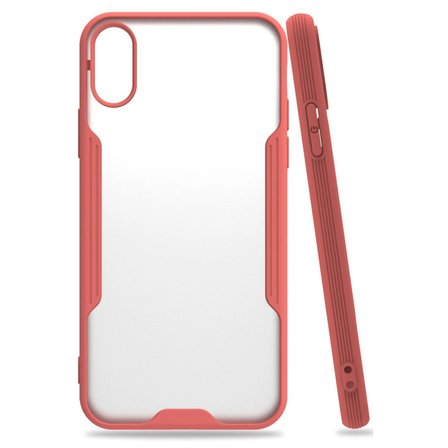 Mey İthalat®  iPhone X Kılıf Platin Silikon - Pembe