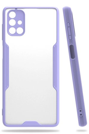 Mey İthalat®  Samsung Galaxy M51 Kılıf Platin Silikon - Lila