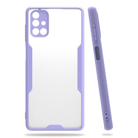 Mey İthalat®  Samsung Galaxy M51 Kılıf Platin Silikon - Lila