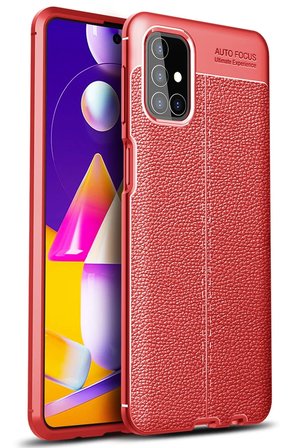 Samsung Galaxy M31S Kılıf Auto Focus Kapak - Kırmızı