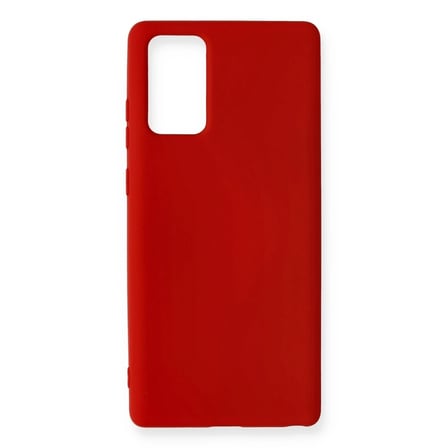 Samsung Galaxy Note 20 Kılıf Nano içi Kadife Silikon - Kırmızı