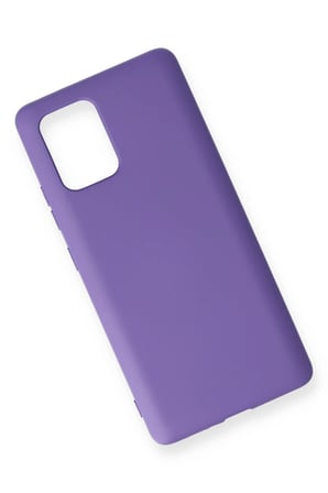 Samsung Galaxy A91 / S10 Lite Kılıf Nano içi Kadife Silikon - Mor