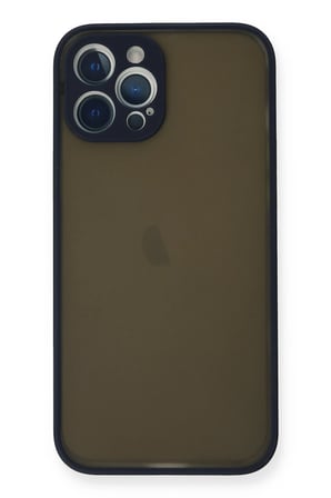 iPhone 12 Pro Max Kılıf Montreal Silikon Kapak - Lacivert