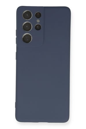 Samsung Galaxy S21 Ultra Kılıf Nano içi Kadife Silikon - Gri