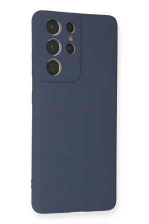 Samsung Galaxy S21 Ultra Kılıf Nano içi Kadife Silikon - Gri