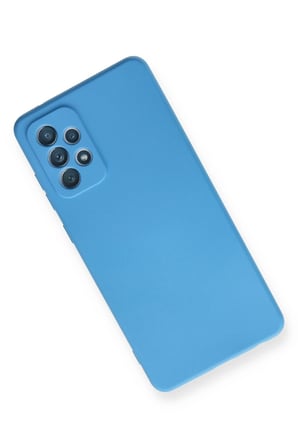 Mey İthalat®  Samsung Galaxy A72 Kılıf Nano içi Kadife Silikon - Mavi