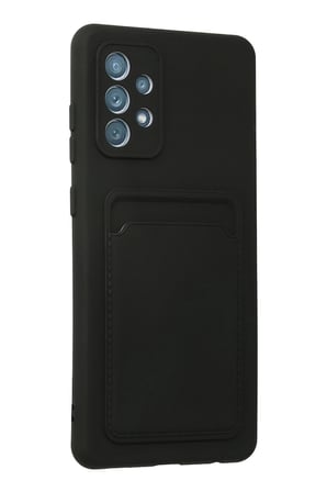 Samsung Galaxy A72 Kılıf Kelvin Kartvizitli Silikon - Siyah