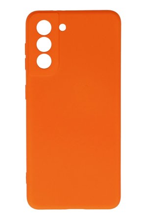 Samsung Galaxy S21 Kılıf Nano içi Kadife Silikon - Turuncu