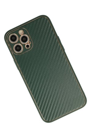 iPhone 12 Pro Max Kılıf Coco Karbon Silikon - Yeşil