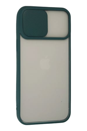 iPhone 13 Pro Max Kılıf Palm Buzlu Kamera Sürgülü Silikon - Yeşil