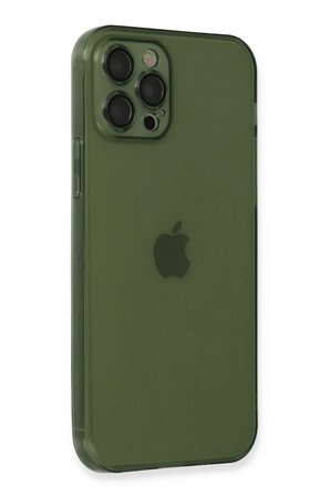 Mey İthalat®  iPhone 12 Pro Kılıf Fly Lens Silikon - Yeşil