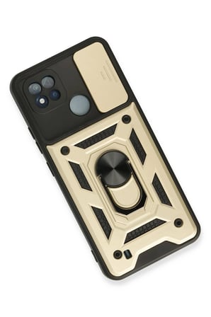 Mey İthalat®  Realme C11 2021 Kılıf Pars Lens Yüzüklü Silikon - Gold