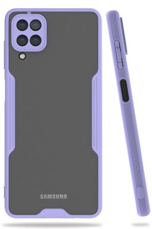 Samsung Galaxy A22 Kılıf Platin Silikon - Lila
