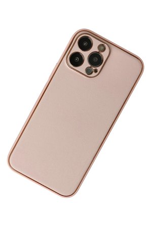 Mey İthalat®  iPhone 13 Pro Kılıf Coco Deri Silikon Kapak - Pudra