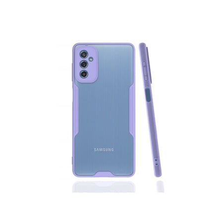 Samsung Uyumlu Galaxy M52 5G Kılıf Platin Silikon - Lila