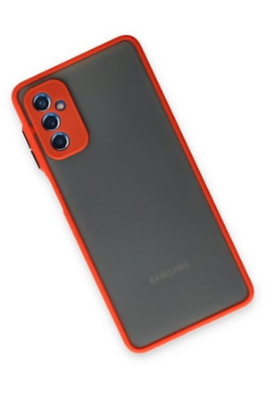 Samsung Galaxy M52 5G Kılıf Montreal Silikon Kapak - Kırmızı