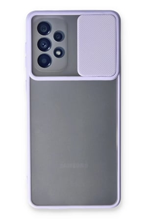 Samsung Galaxy A53 5G Kılıf Palm Buzlu Kamera Sürgülü Silikon - Lila