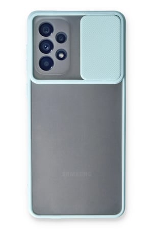 Samsung Galaxy A53 5G Kılıf Palm Buzlu Kamera Sürgülü Silikon - Turkuaz