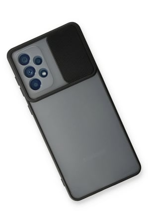Samsung Galaxy A73 5G Kılıf Palm Buzlu Kamera Sürgülü Silikon - Siyah