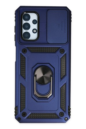 Samsung Galaxy A33 5G Kılıf Pars Lens Yüzüklü Silikon - Lacivert