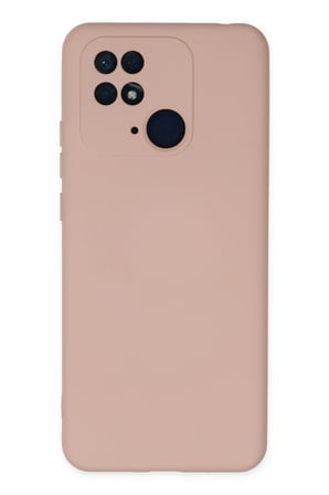 Redmi 10C Kılıf Nano içi Kadife Silikon - Pudra