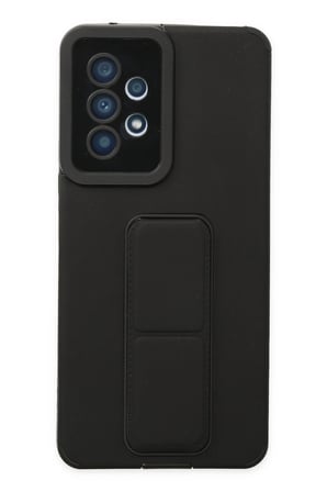 Samsung Galaxy A53 5G Kılıf Mega Standlı Silikon - Siyah